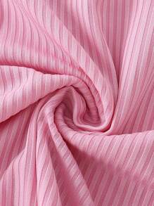 2 件套 Tween 女童针织吊带上衣和蝴蝶结印花休闲裤家居服套装，粉色 - 彩色 - 查看 7