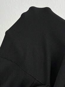 SHEIN Pantalones casuales de unicolor de embarazo, ajuste delgado con bolsillos, para uso diario