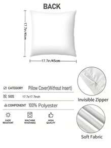 4 件装复活节兔子枕套，17.7 英寸 X 17.7 英寸现代印花涤纶拉链靠垫套，可机洗，编织装饰沙发和卧室配件，无枕芯家居装饰 - 彩色 - 查看 10