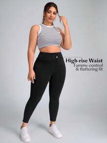 Flexra Plus Size Women High Waist Skinny Stretchy Knit Denim Apple Bottom Jeans Casual Jeans