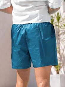Manfinity Swimmode Men's Front Tie Waist Floral Print Casual Beach Shorts, Vacation  Men Swim Trunks