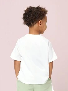 SUMWON Tricou supradimensionat cu grafică skateboard pentru copii, stil casual, confortabil, pentru tineri, vară, modă urbană, croială relaxată, streetwear