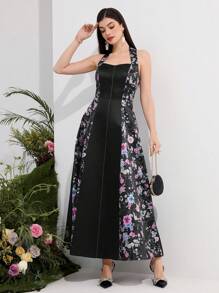 Modelyn 女士休闲中长连衣裙，简约时尚，适合日常穿着 - 彩色 - 查看 4