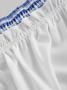 SHEIN MOD 大码夏季女式复古蓝色格子拼布连衣裙，春季