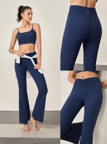 GLOWMODE 31英寸featherfit™ V字高腰大擴腳褲 - 藏蓝色 - 查看 9