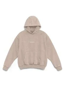 NEON BLANC Men's Street Style Knitted Salt Distressed Rhinestones Long Sleeve Hoodie, For Fall Winter - Camel - View 1