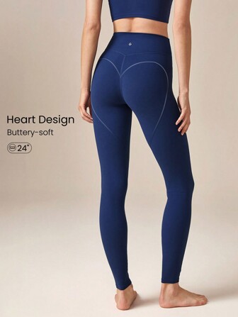 GLOWMODE 28" FeatherFit™ Love To Move Legginsy w kształcie serca na pośladki, do codziennej jogi o niskim wpływie