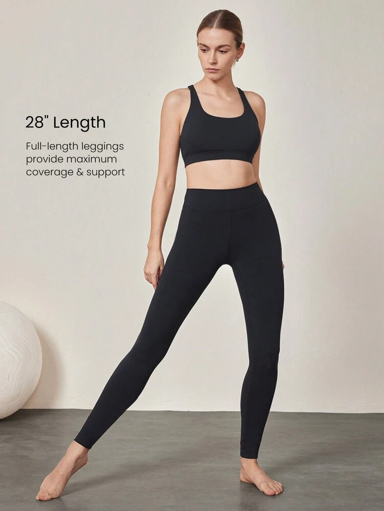 28" FeatherFit™ Love To Move Heart Shaped Butt Leggings Low Impact Yoga Pilates Daily Spring Summer