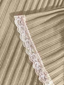 EURMUSE 3pcs Cotton Lace&Ribbon Detail Sleep Bottom Set - Multicolor - View 4