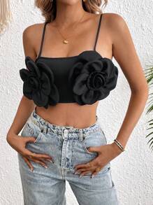 Camiseta de tirantes informal de unicolor simple, para uso diario