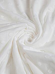 SHEIN LUNE Women White Polka Dot Mesh Patchwork Mini Dress,Valentine's Day Dress