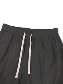 Manfinity Hypemode Loose Men Solid Color Drawstring Waist Pants