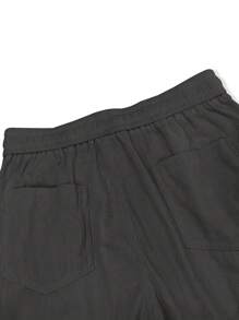 Manfinity Hypemode Loose Men Solid Color Drawstring Waist Pants