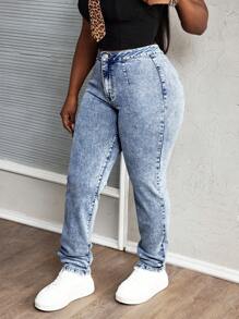 SHEIN Slayr Women's High Waist Skinny Casual Versatile Denim Jeans