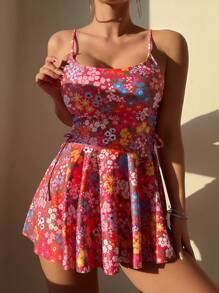 Swim Mod New Printed Skirt Bikini Set - Copyright Purchased Summer - Multicolor - View 3