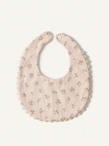 Cozy Pixies 2 件婴儿围嘴，小碎花高品质婚礼季节出牙口水围嘴，公主风格蕾丝边