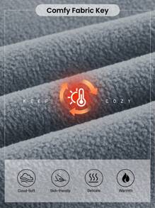 Women's Solid Color Zip-Up Half Placket Long Sleeve Sport Jacket - Dusty Blue - View 3