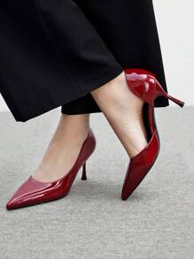 CUCCOO BIZCHIC Vintage Basic Fashionable Commuting Evening Party Encore Colorful Elegant Metal Buckle Pointed Toe Stiletto High Heels Spring Shoes Spring Break Easter