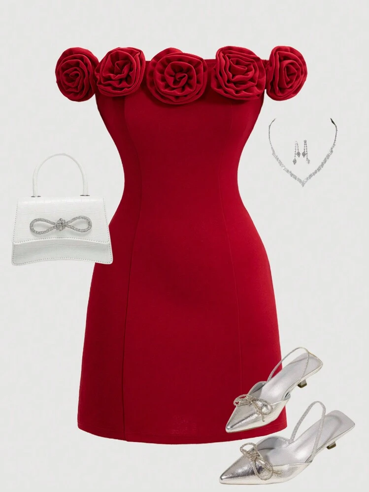 red dress outfits polyvore P R E T T Y  this beautiful red linen dress made me feel soft and elegant  while these shoes are a literal dream #brunchoutfit #reddress Dress  @reformation , shoes @chanelofficial ,