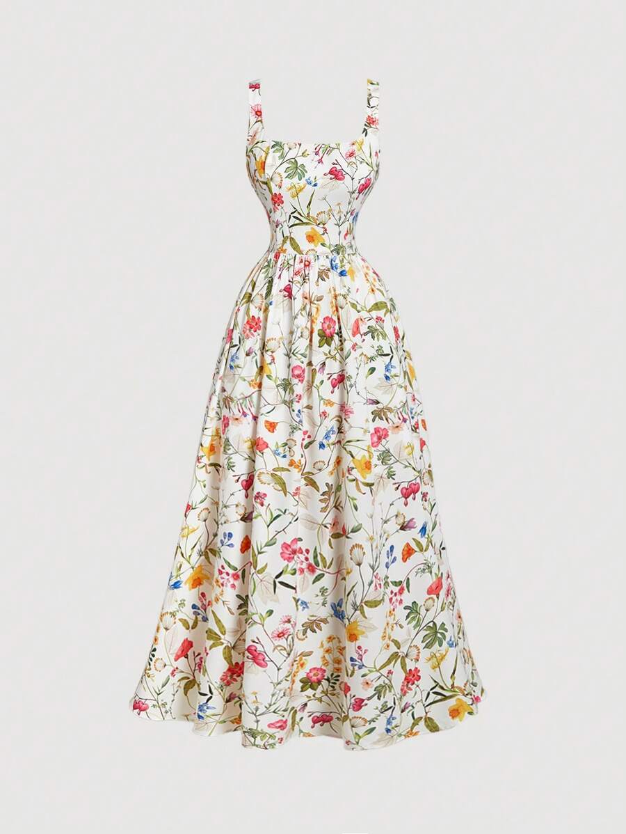 SHEIN MOD Women's Floral Print Dress,Vacation Outfits Woman,Beach