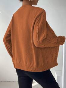 Chiquease Women Plain Front Button Long Sleeve Casual Top, Daily Wear