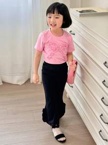 DAZY 秋季系列年轻女孩 T 恤