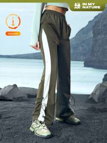 In My Nature In My Nature Women's Casual Drawstring Contrast Color Hem Outdoor Long Pants