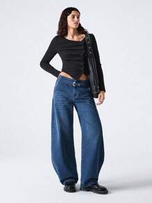 LYSMO Jeans de mezclilla casuales para mujer, minimalistas y de moda para uso diario