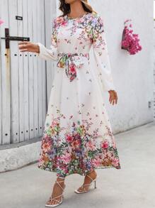 EMERY ROSE Women Long Dress, Simple & Fashionable Casual Everyday Wear