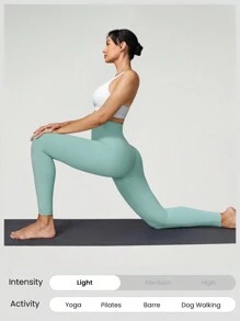 GLOWMODE Legging Olahraga Wanita - hijau kabut - View 7