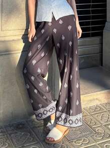 Pariaura Floral Print Women Casual Loose Pants Fall Cloth For Women