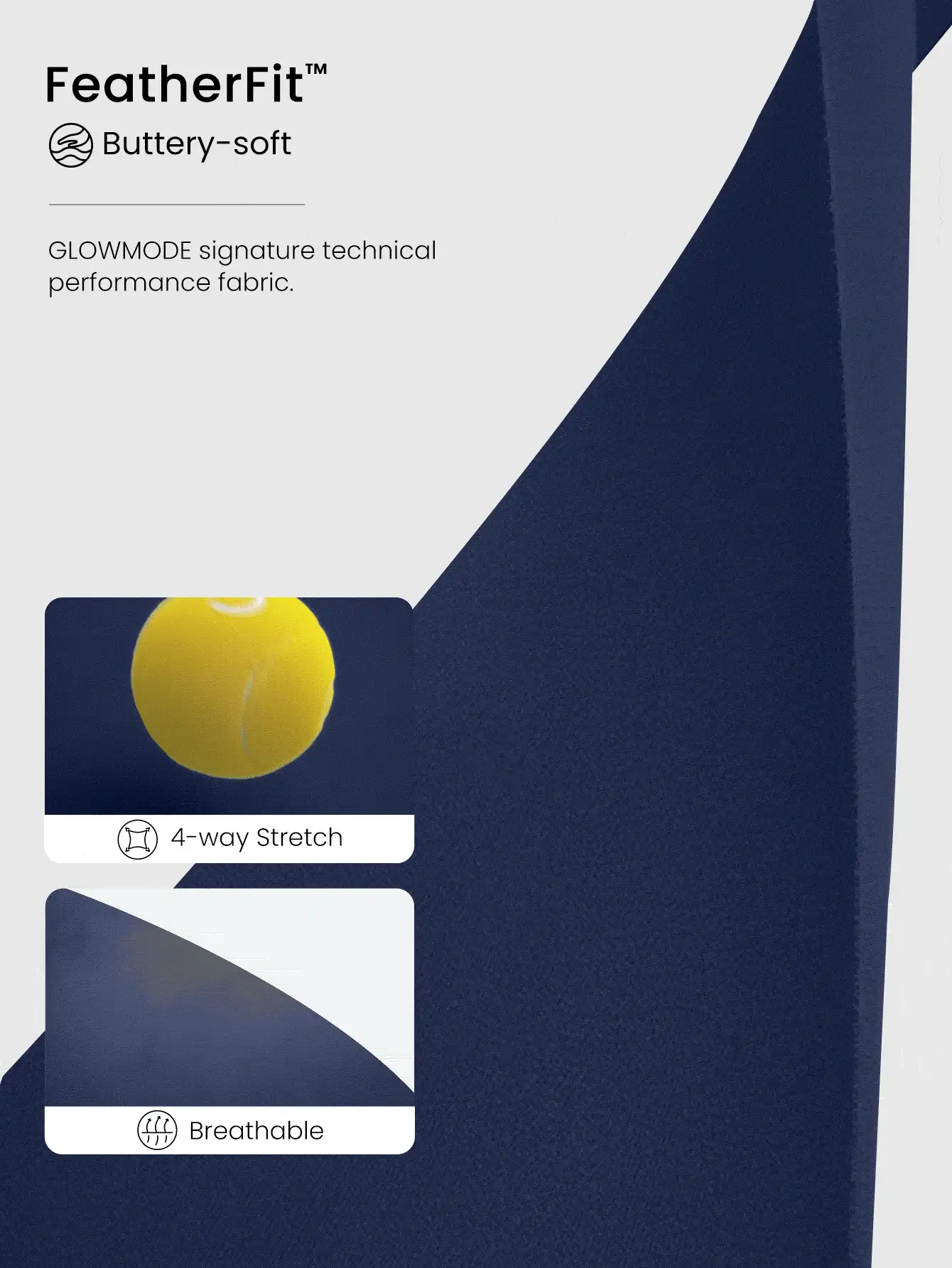 GLOWMODE 31英寸featherfit™ V字高腰大擴腳褲 - 藏蓝色 - 查看 6