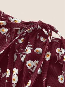 SHEIN EZwear 玫瑰红性感紧身吊带迷你连衣裙，夏季 - 玫瑰紅 - 查看 5