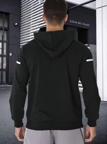 Manfinity Sport Corelite Men's Letter Print Casual Hooded Sweatshirt