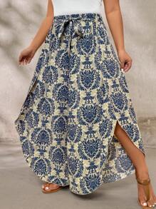 SHEIN LUNE Plus Size Kobiety Kwiatowy Nadruk Elastyczna Talia Wiązany Na Dole Asymetryczny Dolnik Długie Spodnie Stroje Wakacyjne Kobieta Plus Size Kobiety Ubrania Festiwal Boho Ubrania Vintage Nadruk Asymetryczny Dolnik Spodnie Festiwal Boho Plus Size Letnie Stroje Dla Kobiet Spodnie Kobiety Mosta Plus Size Letnie Stroje Dla Kobiet Stroje Wakacyjne Kobieta Festiwal Letnie Stroje Dla Kobiet Stroje Wakacyjne Kobieta Pantalones