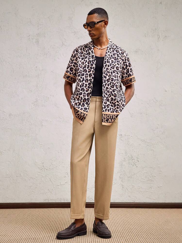 Men's Tailored Long Straight Leg Casual Suit Pants, Mid-Rise, Suitable For Daily Wear As Graduation Gift