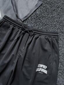 Manfinity VCAY Men's Loose Fit Digital Print Short Sleeve T-Shirt Set - Black - View 7