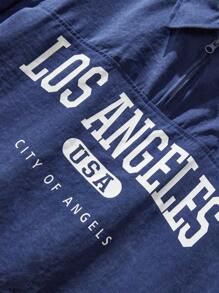 SHEIN 2 Pieces Set For Teen Boys, Featuring A Comfortable And Skin-Friendly Polo Collar Short-Sleeve Top Paired With Tapered Long Pants With A Text Print Design. This Men's Two Pieces Set Is Suitable For Urban Outings, Casual Street Photography, School, Gatherings, And Various Other Occasions.