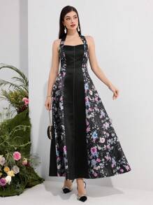 Modelyn 女士休闲中长连衣裙，简约时尚，适合日常穿着 - 彩色 - 查看 6