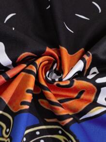 PAVTROS 男士圆领短袖印花休闲上衣，简约，男士时尚 T 恤，男士街头潮流衬衫 - 彩色 - 查看 5