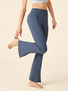 SHEIN Sports Solid Color Simple Fashion Casual Daily Sports Pants - Dusty Blue - View 6