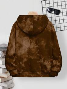 青少年男孩休闲宽松舒适长袖连帽衫 - 彩色 - 查看 2