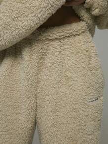 Musera Sport Fleece Cuffed Tracksuit Bottom, For Airport, Casual - Apricot - View 6