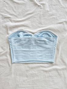 Soleia Áo Bandeau họa tiết ombre xoắn phía trước cho kỳ nghỉ của phụ nữ, phù hợp cho lễ hội âm nhạc, phong cách Boho, ngày lễ, hẹn hò, trà chiều, mùa xuân/hè cho ngày lễ tình nhân - Nhiều màu - Xem 2