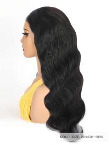 Wear&Go 6X4 波浪人发假发无胶假发透明蕾丝前部预拔即戴蕾丝闭合假发自然黑色原生发适合女性初学者透气帽全天感受气流 - Natural Black - 查看 5