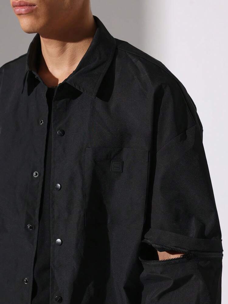 하이브리드 나일론 오버사이즈 버튼다운 셔츠