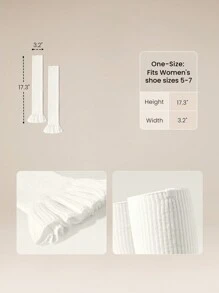 GLOWMODE 纯色休闲袜，日常穿着 - 白色 - 查看 6