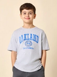 SUMWON Youth Oakland City T-Shirt Varsity Athletic Style Collegiate Sport Number 23 Jersey Baseball Basketball Streetwear University Team Casual Summer Urban