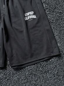 Manfinity VCAY Men's Loose Fit Digital Print Short Sleeve T-Shirt Set - Black - View 3