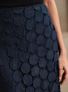 Anewsta 激光切割多圈双层长裙女装春夏女士约会之夜 - 藏蓝色 - 查看 6